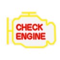 Neon PLEXI LED CHECK ENGINE żółto czerwony NNE21 Neolia