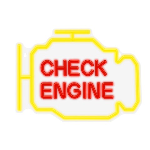 Neon PLEXI LED CHECK ENGINE żółto czerwony NNE21 Neolia