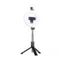 XO selfie stick Bluetooth tripod SS12 czarny 95cm z lampą LED