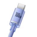 KABEL BASEUS CRYSTAL SHINE USB.USB-C 100W 2M PURPLE