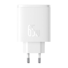 ŁAD SIEC BASEUS OS-CUBE PRO 2xUSB-C/USB 65W WHITE