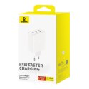 ŁAD SIEC BASEUS OS-CUBE PRO 2xUSB-C/USB 65W WHITE