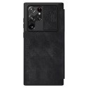 Nillkin Qin Pro Leather Case Samsung S22 Ultra, BLACK / CZARNY