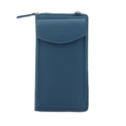 Torebka / saszetka na telefon z funkcją portfela, 15 x 7,7cm BLUE / NIEBIESKI