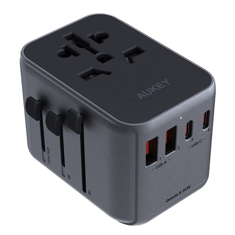 Aukey Ładowarka podróżna EU/US/UK/AUS, DC, PD 35W