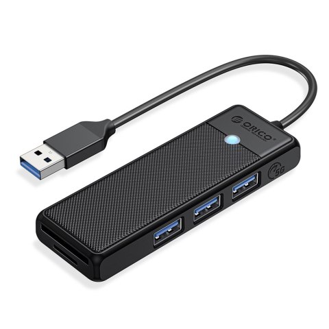 Orico Hub USB-A 3x USB-A czytnik kart 5Gbps czarny