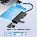 Orico Hub USB-A 3x USB-A czytnik kart 5Gbps czarny