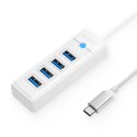 Orico Hub USB-C 4x USB-A 3.1 biały