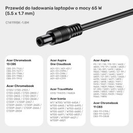 Kabel zasilający do laptopa Acer 65W USB-C - DC5,5