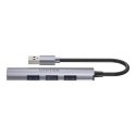 Unitek Hub USB-A 1*USB-A 5 Gbps, 3*USB-A 2.0 alu