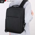 Plecak torba na laptopa 15,6" duży wodoodporny z portem USB Unisex 41x29x12cm do samolotu Alogy Backpack Czarny