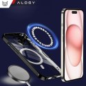 Etui MagSafe Case do iPhone 15 Glamour Luxury obudowa Slim Ring Alogy Czarny przezroczysty