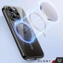Etui MagSafe Case do iPhone 15 Pro Glamour Luxury obudowa Slim Ring Alogy Czarne przezroczyste