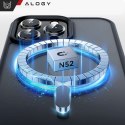 Etui do iPhone 15 Pro Max MagSafe Matt Case Cover matowe obudowa Alogy Ring pancerne na telefon Czarne