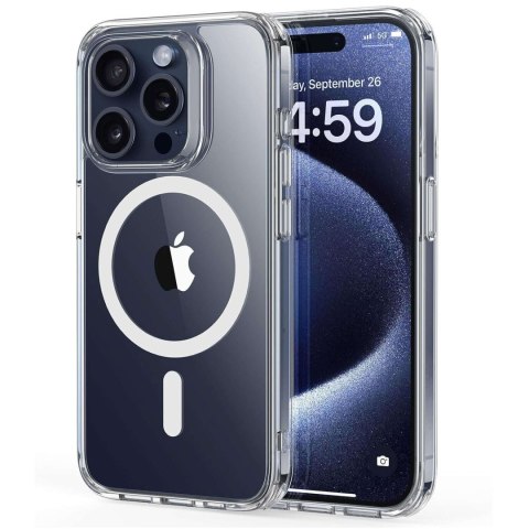 Etui do iPhone 15 Pro MagSafe obudowa Hybrid Case Cover Shock Clear Alogy Przezroczyste