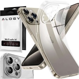 Etui do iPhone 15 Pro obudowa Case silikonowe przezroczyste ochrona aparatu osłona obiektywów Alogy Slim