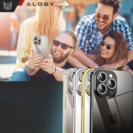Etui do iPhone 15 Pro obudowa Case silikonowe przezroczyste ochrona aparatu osłona obiektywów Alogy Slim