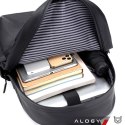 Plecak męski damski szkolny młodzieżowy na laptopa antykradzieżowy do samolotu uchwyt na walizkę Alogy Backpack Czarny