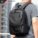 Plecak męski damski szkolny młodzieżowy na laptopa antykradzieżowy do samolotu uchwyt na walizkę Alogy Backpack Czarny