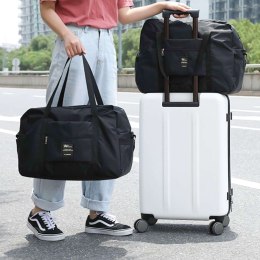 Torba podróżna do samolotu turystyczna sportowa kabinowa bagaż podręczny pojemna na walizkę wakacje 36l Alogy Czarna