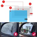 2x Folia hydrofobowa Nano naklejka na szybę lusterko lustro deszcz wodoodporna do auta samochodu łazienki 15x20cm