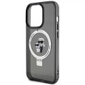 Etui Karl Lagerfeld KLHMP15XHMRSKCK iPhone 15 Pro Max 6.7" czarny/black hardcase Ring Stand Karl&Choupettte MagSafe