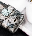 Skórzany portfel damski w motylki — Lorenti