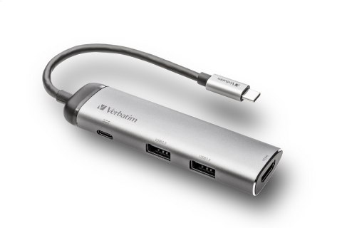 VERBATIM MULTIMEDIA ADAPTER Type-C to 2xUSB HDMI 49140