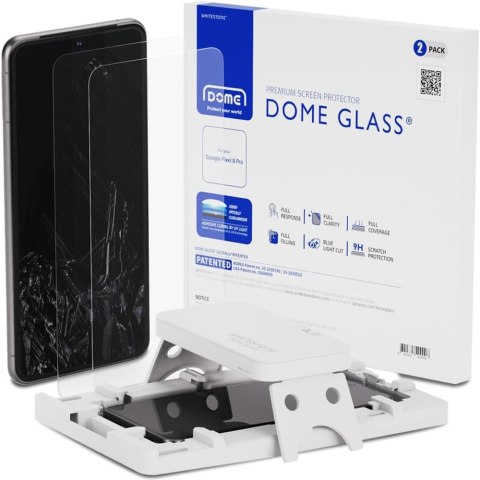 SZKŁO HARTOWANE WHITESTONE DOME GLASS 2-PACK GOOGLE PIXEL 8 PRO CLEAR