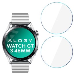 2x Szkło hartowane Alogy na ekran 9H do Huawei Watch GT 3 46mm