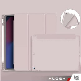 Etui do Apple iPad 10.2 9 gen 8/7 2021/2020/2019 Smart Pencil Case Alogy TPU obudowa na tablet Różowe
