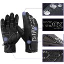 Sportowe rękawiczki rowerowe L RockBros wiatroodporne rękawice na rower do telefonu S091-4BK-L Czarne