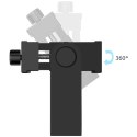 Uchwyt adapter na telefon do statywu selfie stick 1/4 Obrotowy 360 uniwersalny Alogy czarny