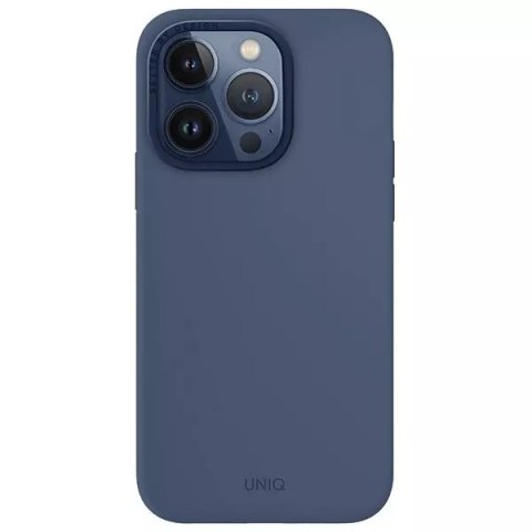 Etui UNIQ Lino Hue do iPhone 15 Pro 6.1" Magclick Charging granatowy/navy blue