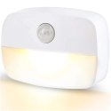 Lampka nocna Bezprzewodowa lampa LED z czujnikiem ruchu na baterie AAA przyklejana oświetlenie meblowe 3000K biała