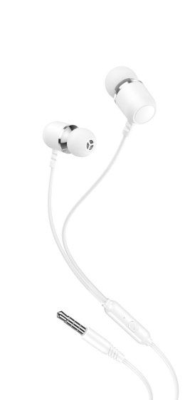 XO słuchawki przewodowe EP64 jack 3,5 mm dokanałowe białe