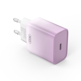 XO ładowarka sieciowa CE18 PD 30W 1x USB-C fioletowo-biała + kabel USB-C - USB-C