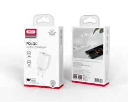 XO ładowarka sieciowa CE02A PD 20W QC 3.0 18W 1x USB 1x USB-C biała