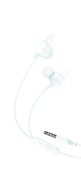 XO słuchawki przewodowe EP63 jack 3,5 mm dokanałowe białe