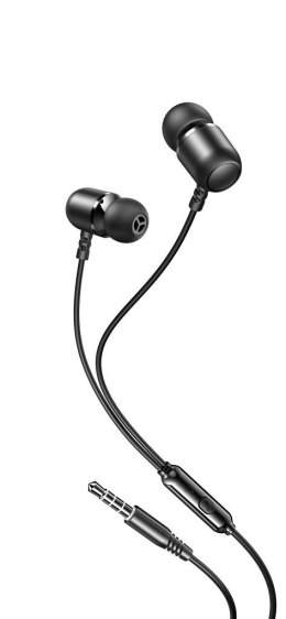 XO słuchawki przewodowe EP64 jack 3,5 mm dokanałowe czarne