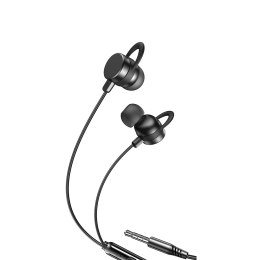 XO słuchawki przewodowe EP63 jack 3,5 mm dokanałowe czarne
