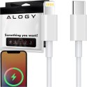 Kabel 1m Alogy szybki przewód USB-C Type C na Lightning PD 20W Biały