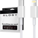 Kabel 1m Alogy szybki przewód USB-C Type C na Lightning PD 20W Biały