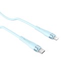 NILLKIN DATA CABLE FLOWSPEED SILICON TYPE C-LIGHTNING PD 27W, BLUE / NIEBIESK