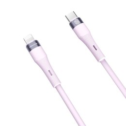 NILLKIN DATA CABLE FLOWSPEED SILICON TYPE C-LIGHTNING PD 27W, PURPLE