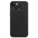 Nillkin Qin Pro Leather Case Iphone 15 (6.1), BLACK / CZARNY