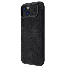Nillkin Qin Pro Leather Case Iphone 15 Plus (6.7), BLACK / CZARNY