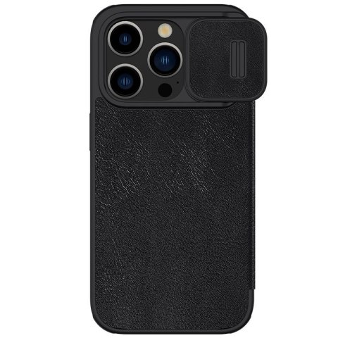 Nillkin Qin Pro Leather Case Iphone 15 Pro (6.1), BLACK / CZARNY