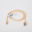 OMEGA IGUANA USB TO MICRO USB FABRIC BRAIDED CABLE KABEL 1M GOLD [43933]