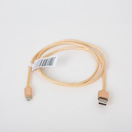 OMEGA IGUANA USB TO MICRO USB FABRIC BRAIDED CABLE KABEL 1M GOLD [43933]